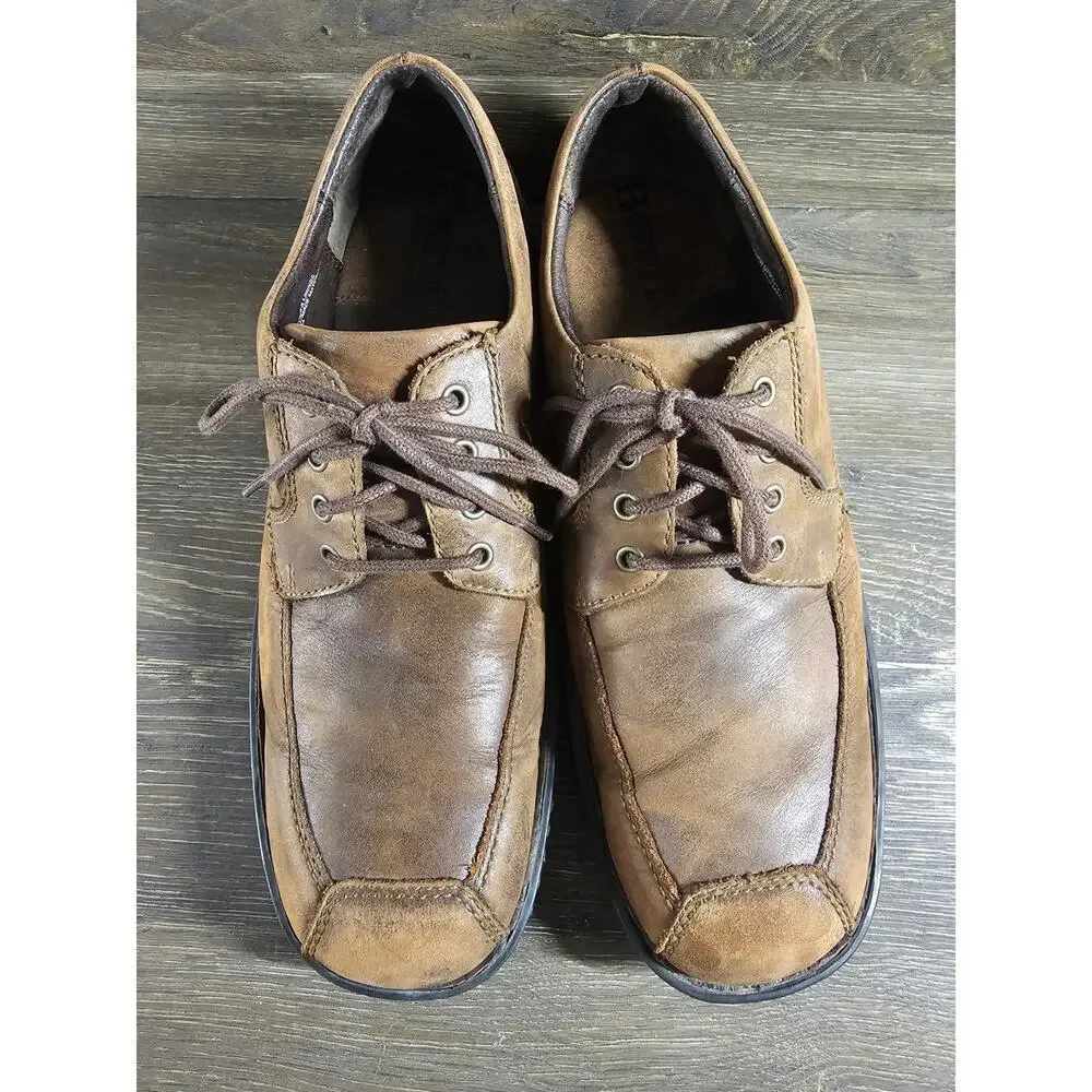 Born Oxford Shoes Mens 9.5 Linden Brown Distressed Leather Casual Shoes M9355